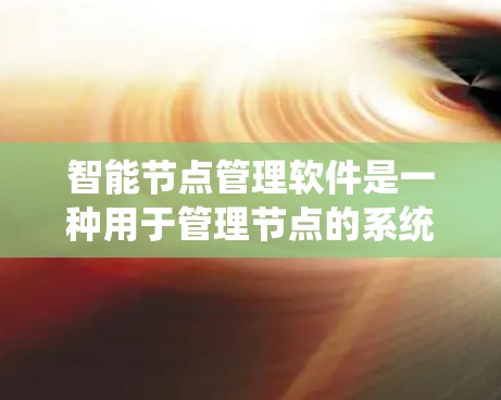 智能节点管理软件是一种用于管理节点的系统，能够自动处理节点的创建、管理、删除和重放等操作，支持版本控制、权限管理和资源分配等功能。以下是该软件的详细分析