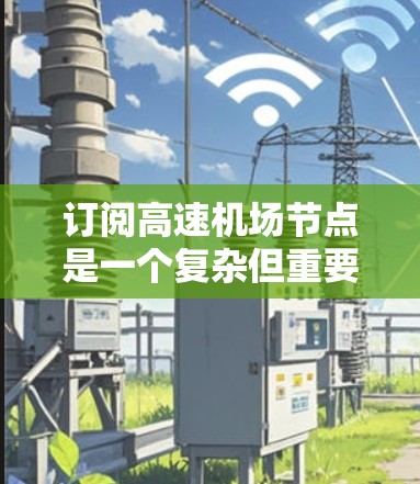 订阅高速机场节点是一个复杂但重要的步骤,需要综合考虑多个因素以确保网络性能和用户体验。以下是一个分步骤的指南,帮助您完成这一任务 订阅高速机场节点是一个复杂但重要的步骤,需要综合考虑多个因素以确保网络性能和用户体验。以下是一个分步骤的指南,帮助您完成这一任务