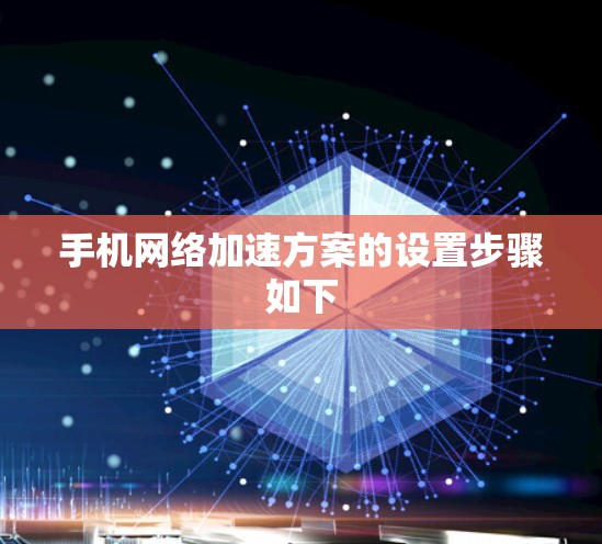 手机网络加速方案的设置步骤如下