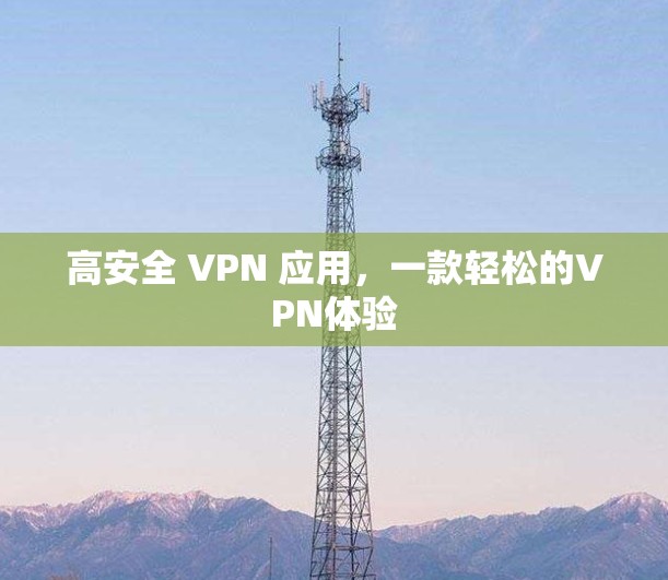 高安全 VPN 应用,一款轻松的VPN体验 高安全 VPN 应用,一款轻松的VPN体验